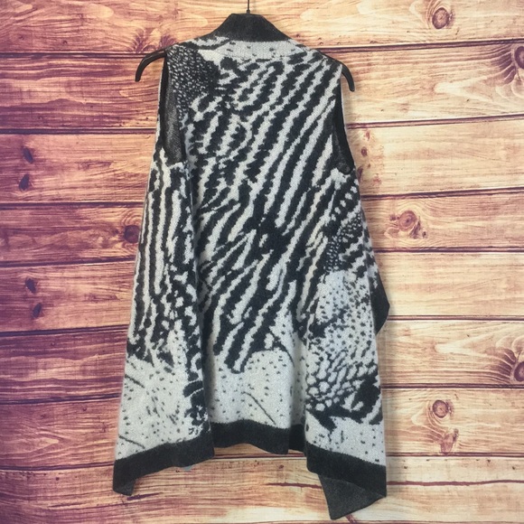 NWT All Saints Animal Print Sleeveless Wool Vest - Picture 6 of 7